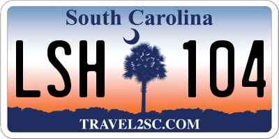 SC license plate LSH104