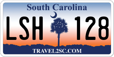 SC license plate LSH128
