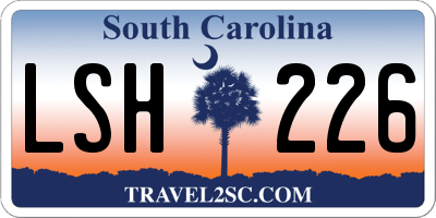 SC license plate LSH226