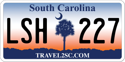 SC license plate LSH227