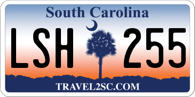 SC license plate LSH255