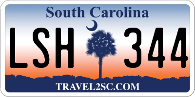 SC license plate LSH344
