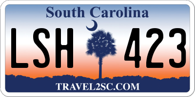 SC license plate LSH423