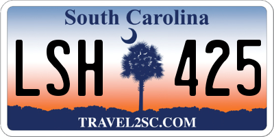 SC license plate LSH425