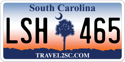 SC license plate LSH465