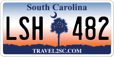 SC license plate LSH482