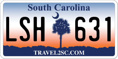 SC license plate LSH631