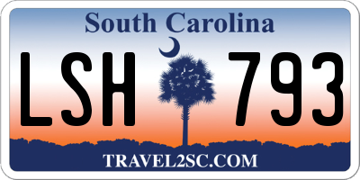 SC license plate LSH793