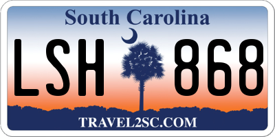 SC license plate LSH868
