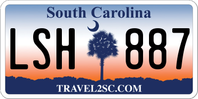 SC license plate LSH887