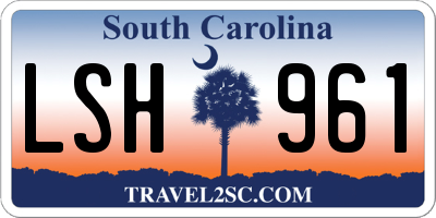 SC license plate LSH961