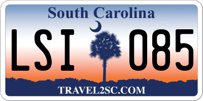 SC license plate LSI085