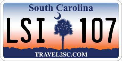 SC license plate LSI107