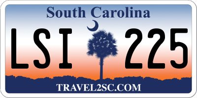 SC license plate LSI225