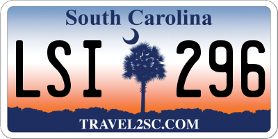 SC license plate LSI296
