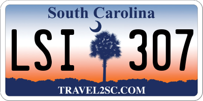 SC license plate LSI307