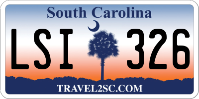 SC license plate LSI326