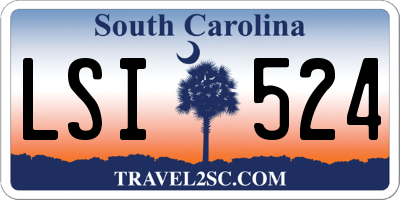SC license plate LSI524