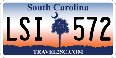 SC license plate LSI572
