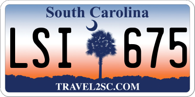 SC license plate LSI675