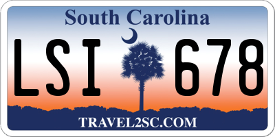 SC license plate LSI678