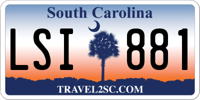 SC license plate LSI881