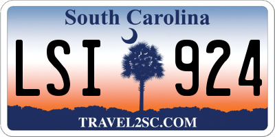 SC license plate LSI924