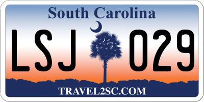 SC license plate LSJ029