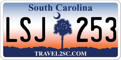 SC license plate LSJ253