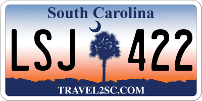 SC license plate LSJ422