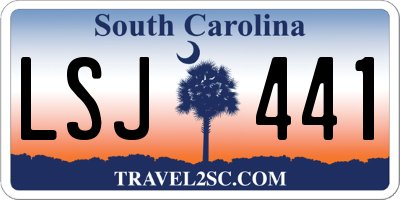 SC license plate LSJ441