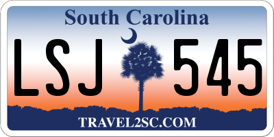 SC license plate LSJ545