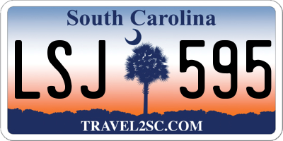 SC license plate LSJ595