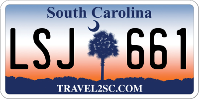 SC license plate LSJ661
