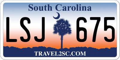 SC license plate LSJ675