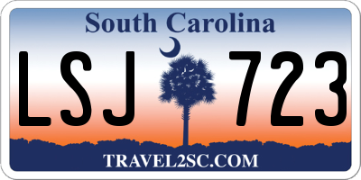 SC license plate LSJ723