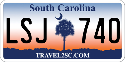 SC license plate LSJ740
