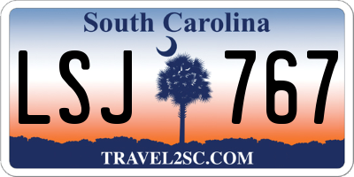 SC license plate LSJ767