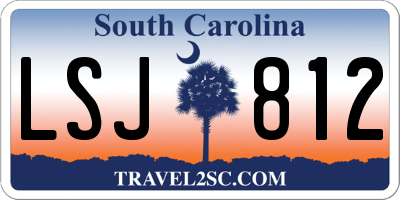 SC license plate LSJ812