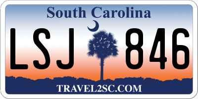 SC license plate LSJ846