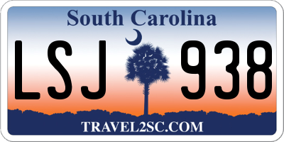 SC license plate LSJ938