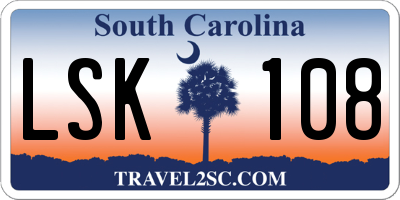 SC license plate LSK108