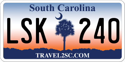 SC license plate LSK240