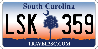 SC license plate LSK359