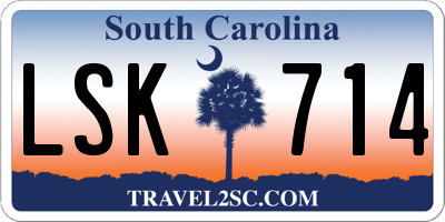 SC license plate LSK714