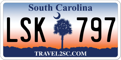 SC license plate LSK797