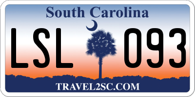 SC license plate LSL093