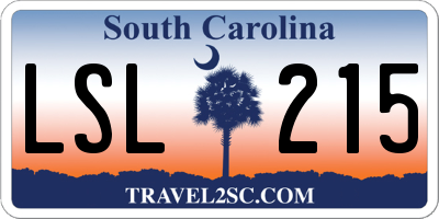 SC license plate LSL215