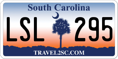 SC license plate LSL295