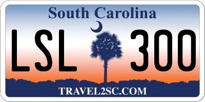 SC license plate LSL300